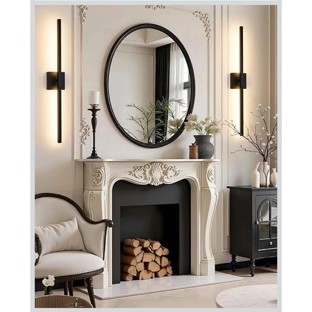 36 Inch Battery Operated Wall Sconce‎ Set of Two, 8000mAh USB Rechargeable W...